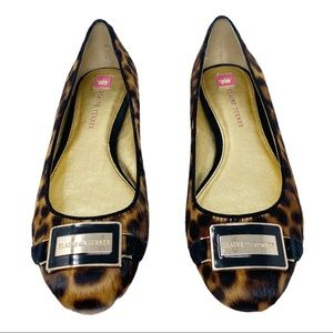 Elaine Turner Liz cheetah print calf hair flats
